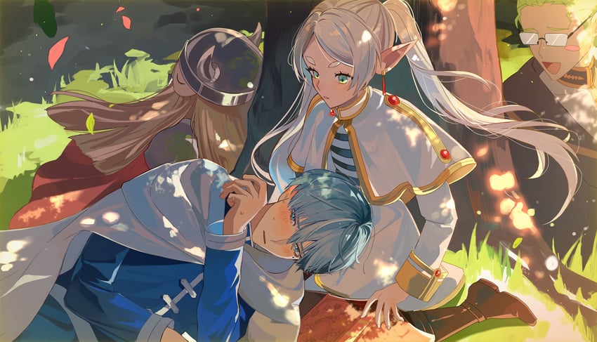 frieren, himmel, eisen, and heiter (sousou no frieren) drawn by kass_(jtsp0)
