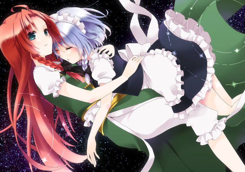 izayoi sakuya and hong meiling (touhou) drawn by chitose_(usacan)