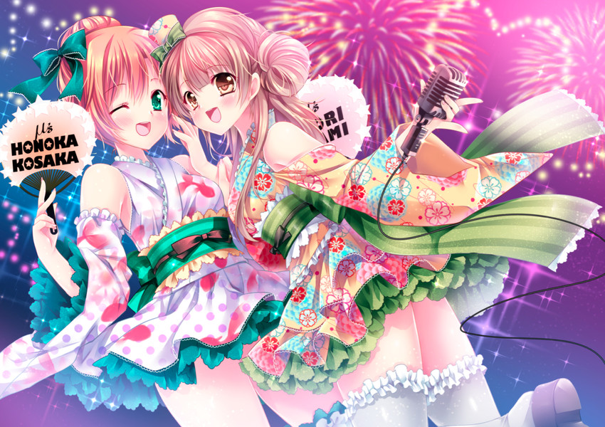 minami kotori and kosaka honoka (love live! and 2 more) drawn by sakurano_ru