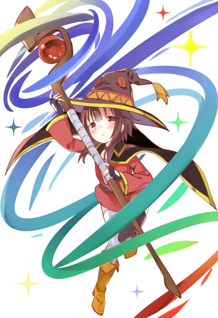 megumin (kono subarashii sekai ni shukufuku wo!) drawn by agaki_anko