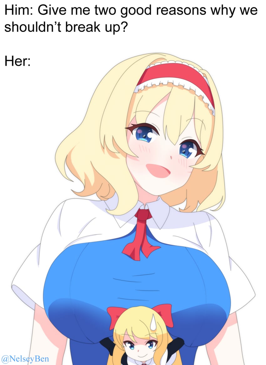 alice margatroid and shanghai doll (touhou) drawn by bnelsey