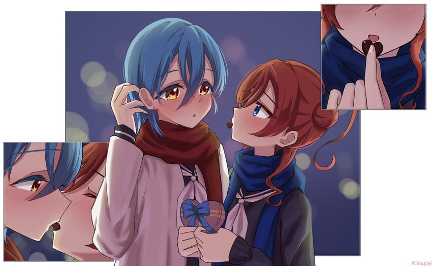 wakana shiki and yoneme mei (love live! and 1 more) drawn by rikka006