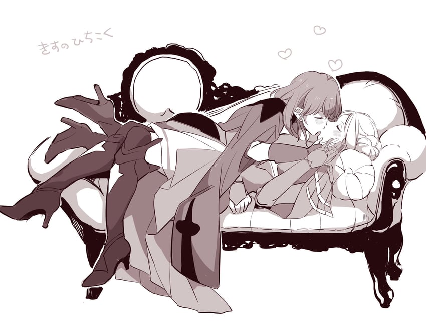 female byleth and edelgard von hresvelg (fire emblem and 1 more) drawn by fyasuco