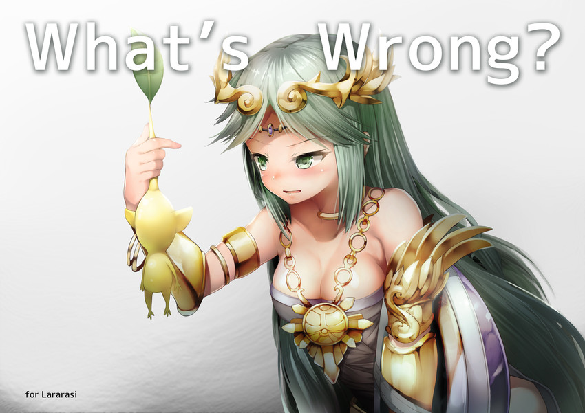 palutena and yellow pikmin (super smash bros. and 3 more) drawn by miurahha