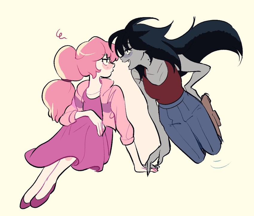 marceline abadeer and princess bonnibel bubblegum (adventure time) drawn by halang_rubsas2