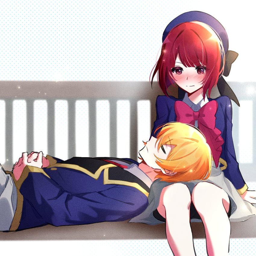 arima kana and hoshino aquamarine (oshi no ko) drawn by y4n_ak