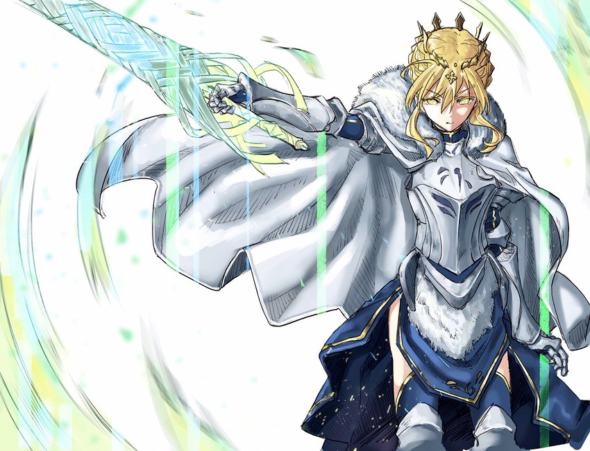 artoria pendragon and lion king (fate and 1 more) drawn by teshima_nari