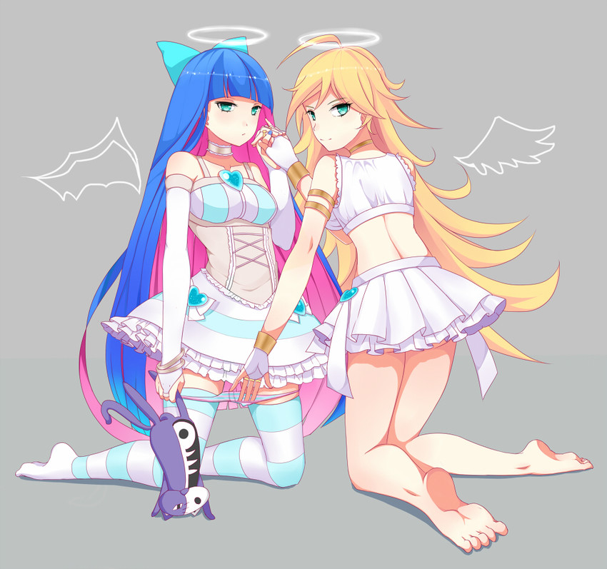 stocking, panty, and honekoneko (panty & stocking with garterbelt) drawn by foxbird