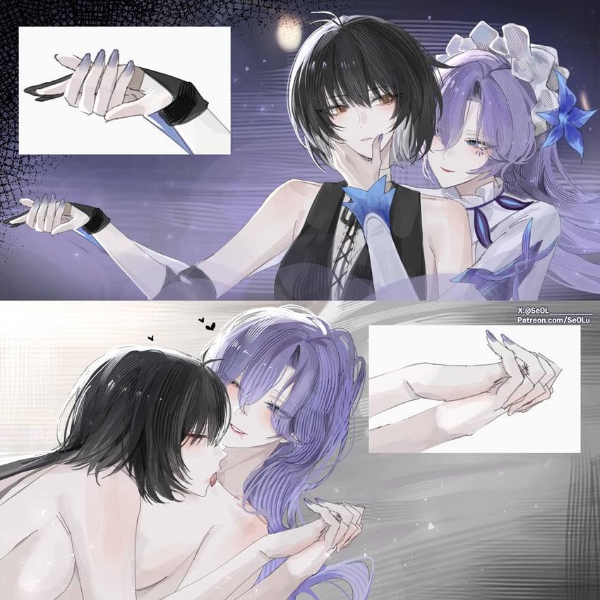 rover, female rover, and cantarella (wuthering waves) drawn by seol_(baconontheclock)
