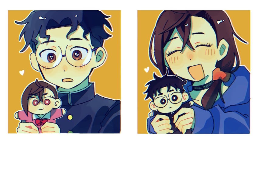 ayase momo and takakura ken (dandadan) drawn by uni_(y36908)