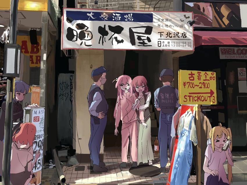 gotoh hitori, kita ikuyo, ijichi nijika, yamada ryo, and hiroi kikuri (bocchi the rock!) drawn by sukoyaka_tsukasa