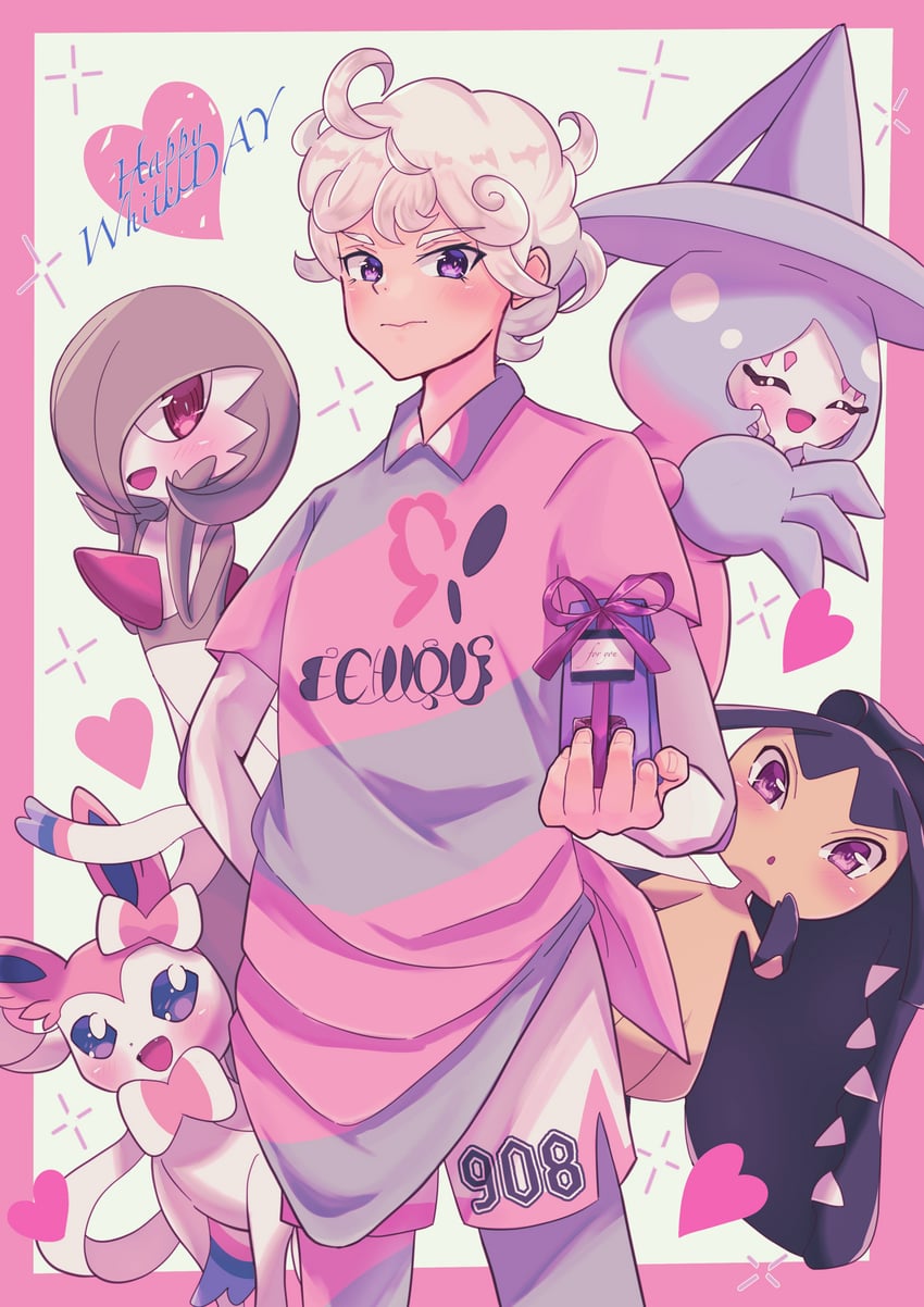 gardevoir, sylveon, bede, mawile, and hatterene (pokemon and 1 more) drawn by come2traveling