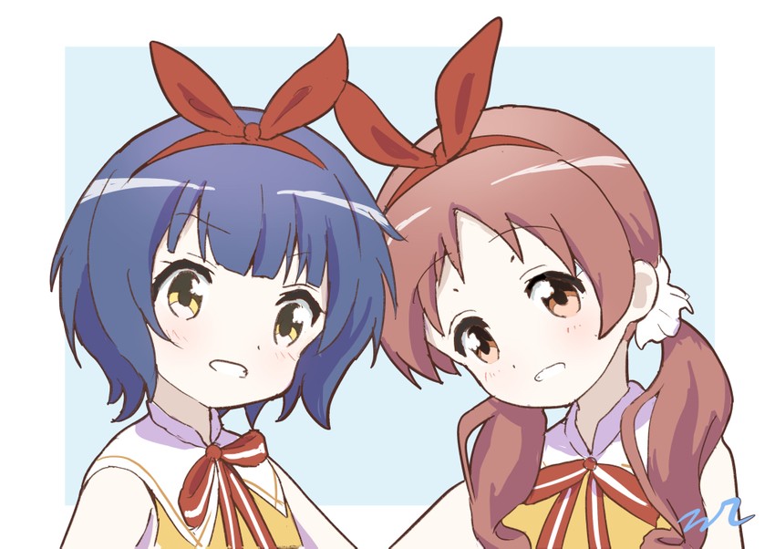 jouga maya and natsu megumi (gochuumon wa usagi desu ka?) drawn by aayh