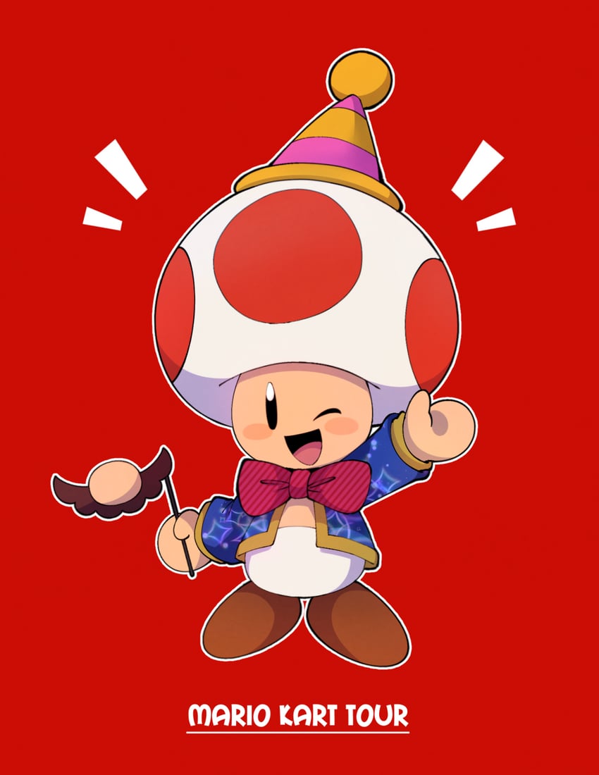 toad and red toad (mario and 2 more) drawn by omochiutyu