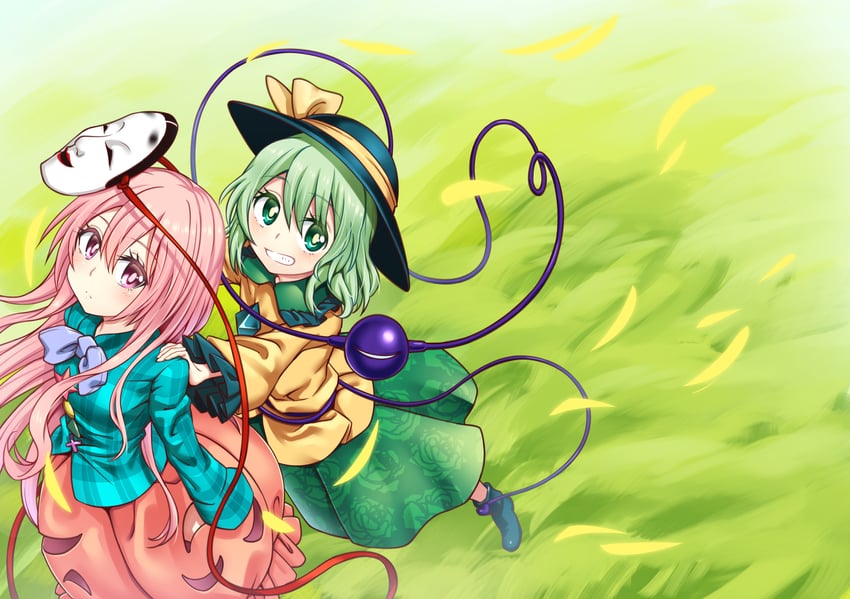 komeiji koishi and hata no kokoro (touhou) drawn by nobori_ranzu