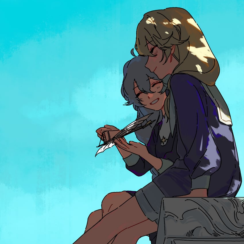 kallen kaslana and otto apocalypse (honkai and 1 more) drawn by xian_qi_luo_deng
