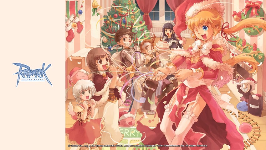 high priest, poring, acolyte, swordsman, knight, and 5 more (ragnarok online) drawn by riqurr
