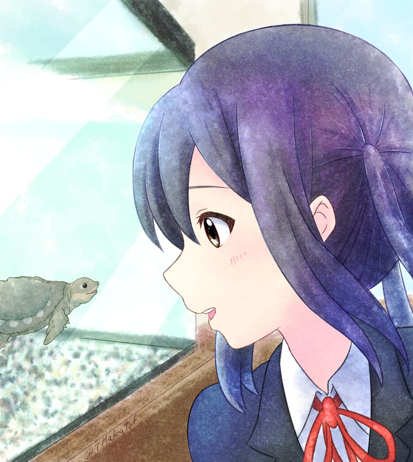 nakano azusa and ton-chan (k-on!) drawn by tmakatof