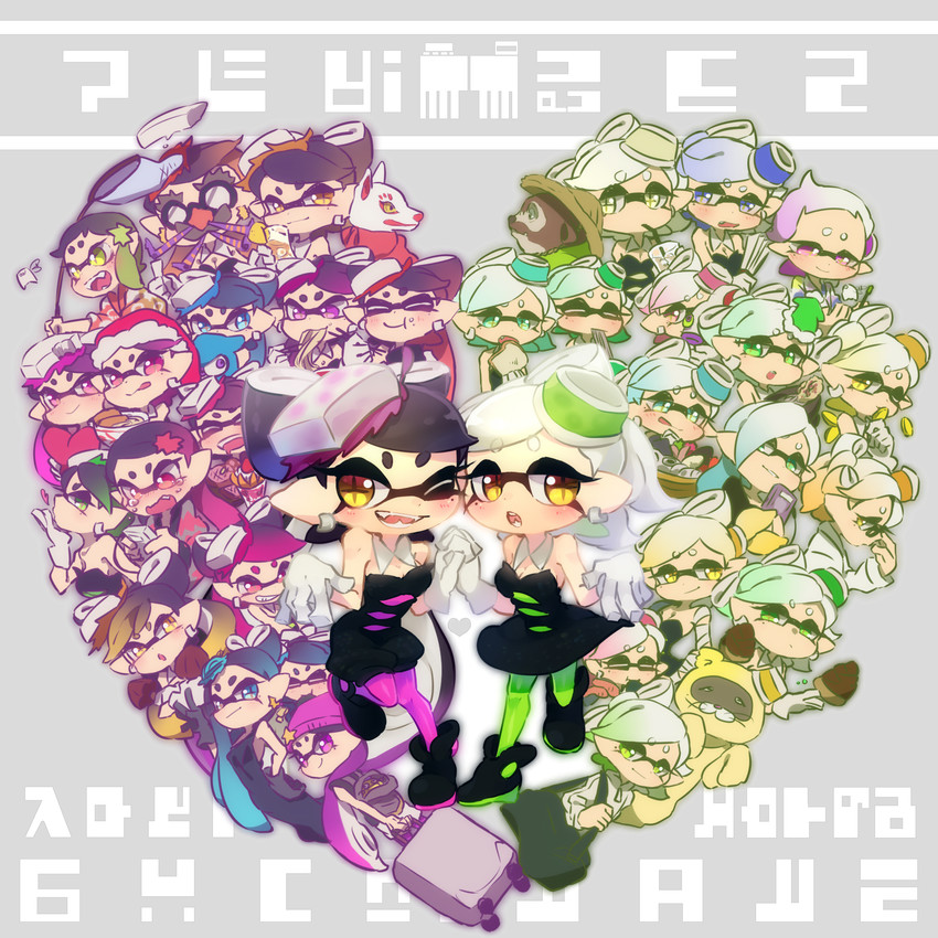 callie and marie (splatoon and 1 more) drawn by ukata