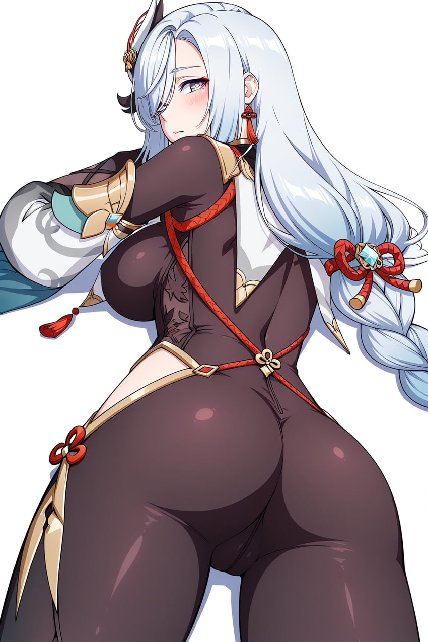 shenhe (genshin impact) drawn by raygun19
