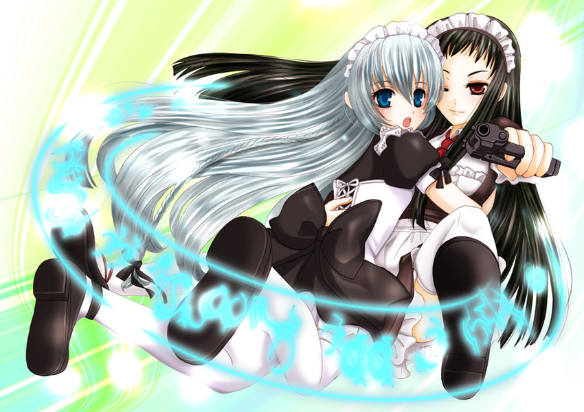 jakuri and shurelia (ar tonelico and 2 more) drawn by inumori_sayaka