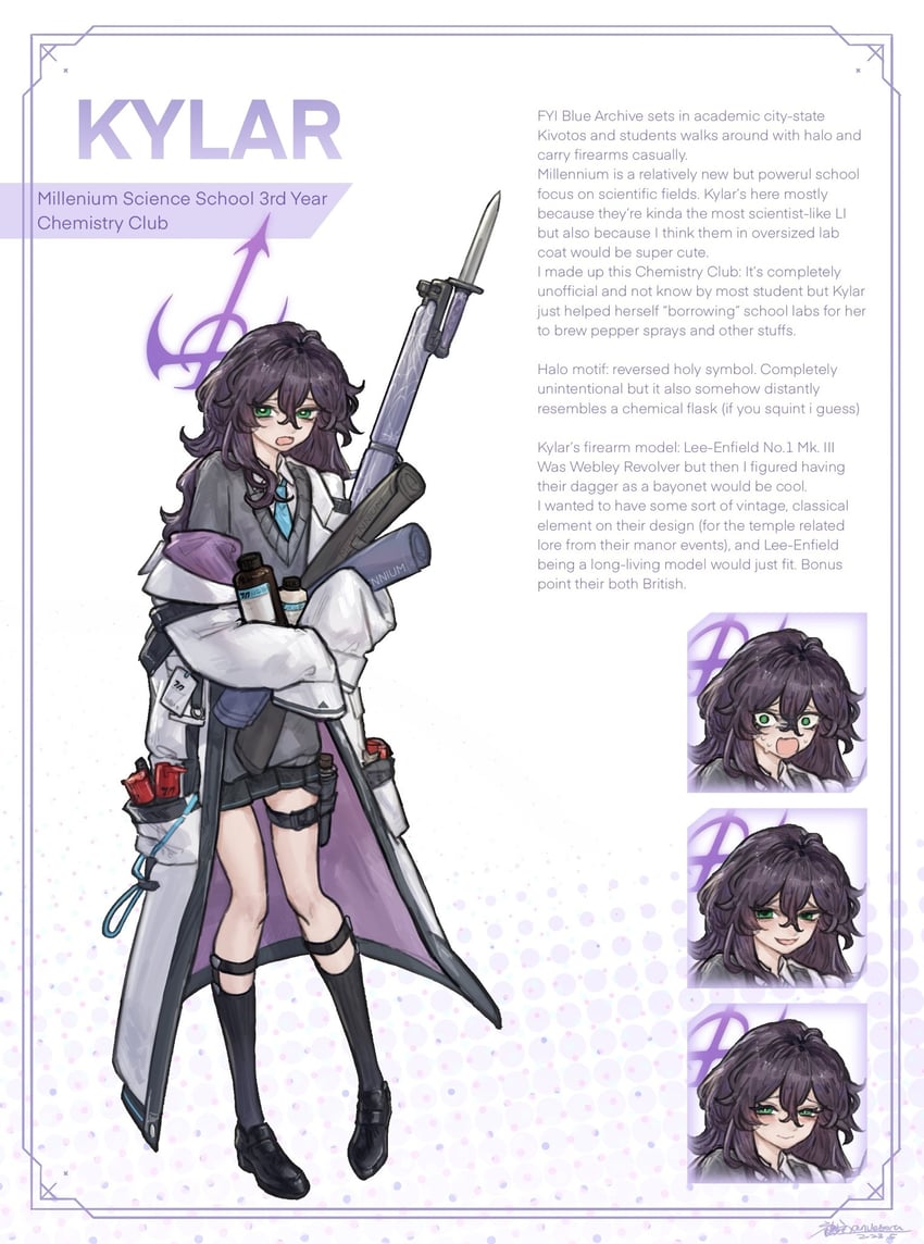 kylar (blue archive and 1 more) drawn by xznuesora