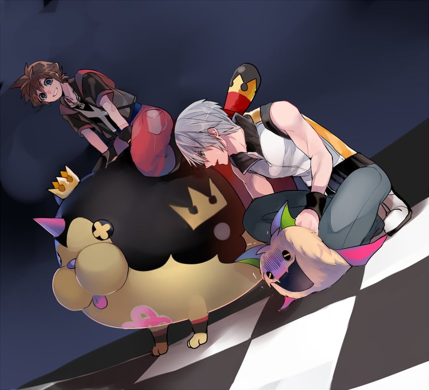 sora and riku (kingdom hearts and 1 more) drawn by umidesuyo