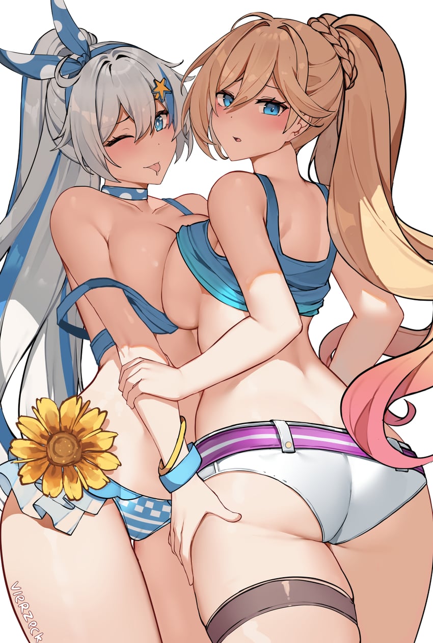kiana kaslana and durandal (honkai and 1 more) drawn by vierzeck