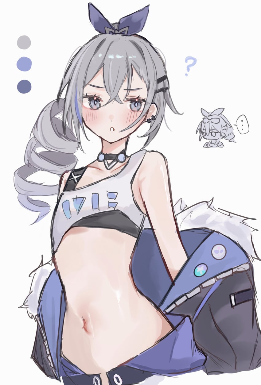 silver wolf (honkai and 1 more) drawn by karua0621