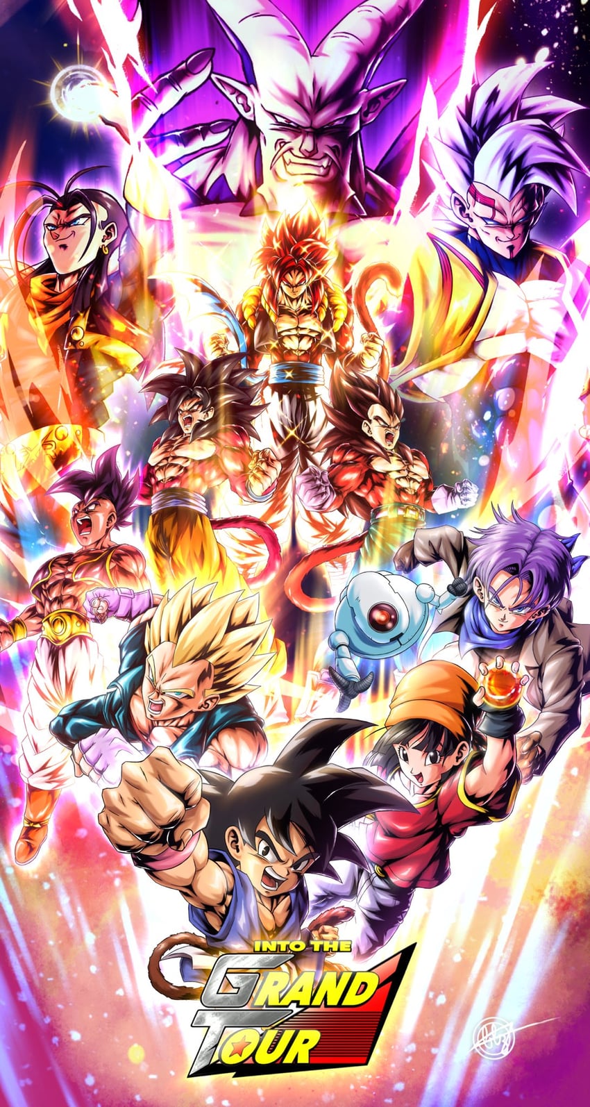 son goku, vegeta, trunks, gogeta, pan, and 7 more (dragon ball and 1 more) drawn by blz_(blz151101)