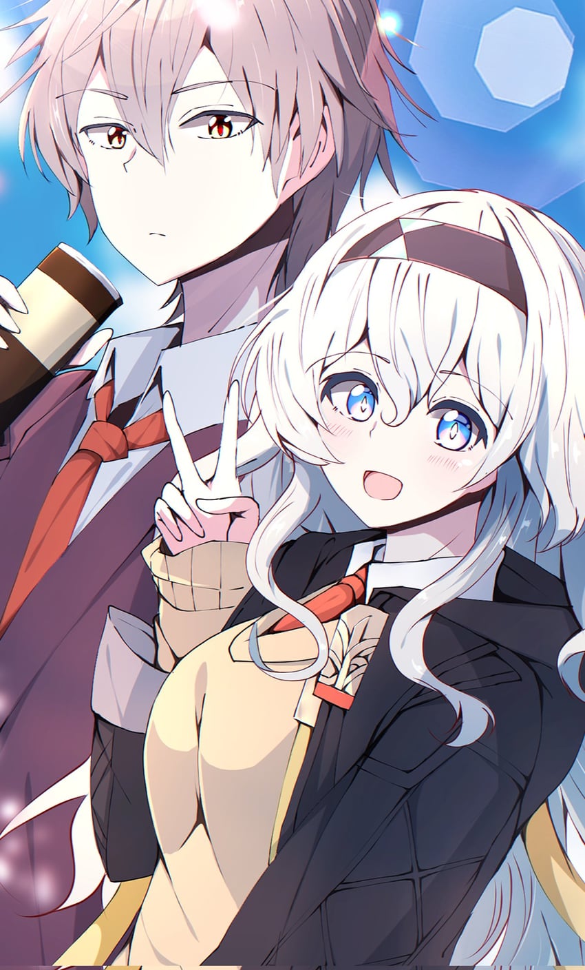 trailblazer, firefly, and caelus (honkai and 1 more) drawn by utsubo_(u-tubo)