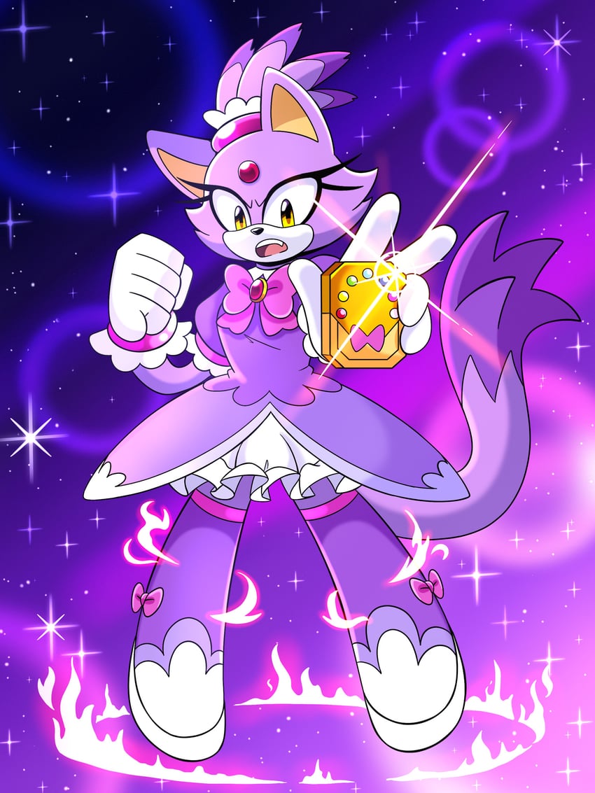 blaze the cat (sonic and 1 more) drawn by sketchquill
