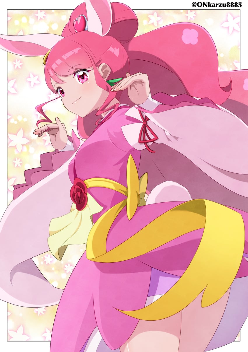 hanadera nodoka and cure grace (precure and 2 more) drawn by on_kazu