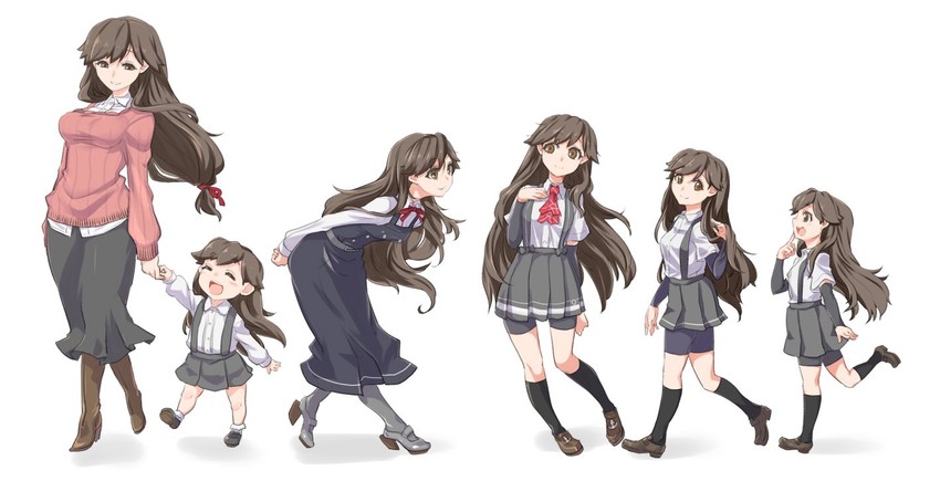 arashio and arashio kai ni (kantai collection) drawn by ajino_(sakanahen)