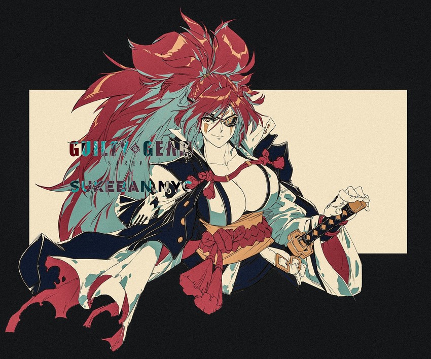 baiken (guilty gear and 1 more) drawn by david_liu