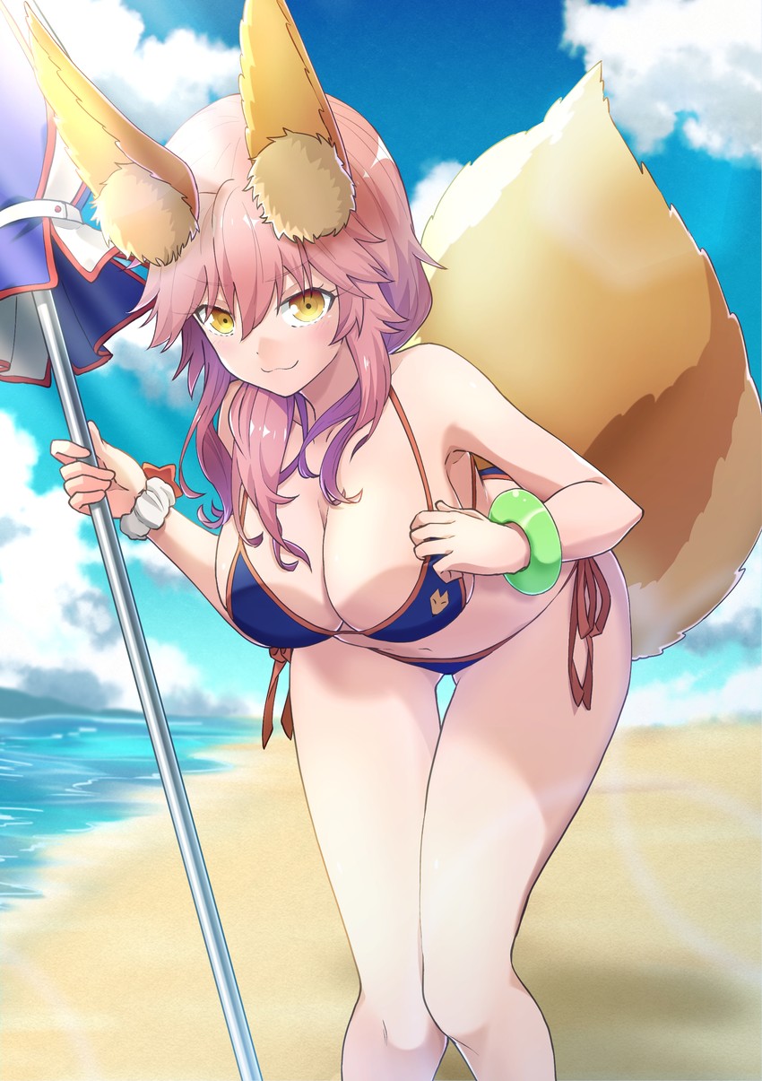tamamo and tamamo no mae (fate and 3 more) drawn by azami_masurao