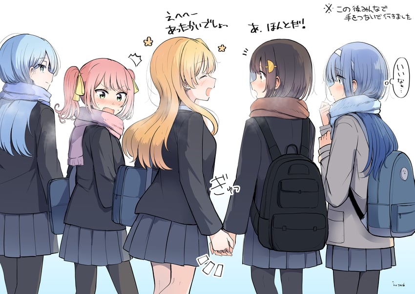 lyriel, azuma kanon, himeno yukina, sariel, and hanazono karen (ironna onnanoko to kiss wo shiteitara yuri kiss ni mezamete shimaimashita) drawn by betock