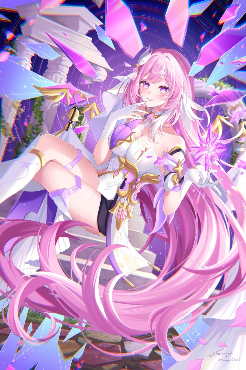 elysia (honkai and 1 more) drawn by tsumugi_(tsumugi_02230)