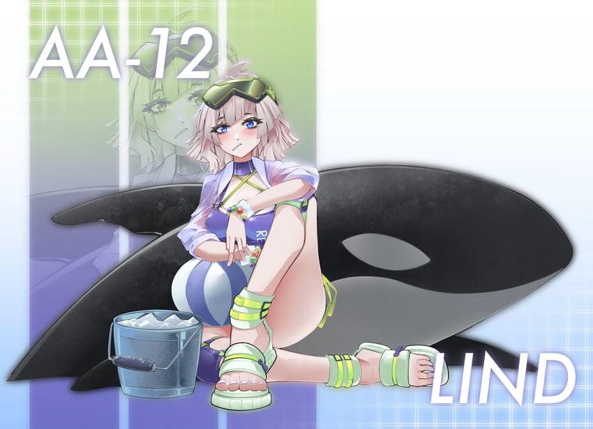 aa-12 and lind (girls' frontline and 1 more) drawn by rou_ge_yu_yun_zhi