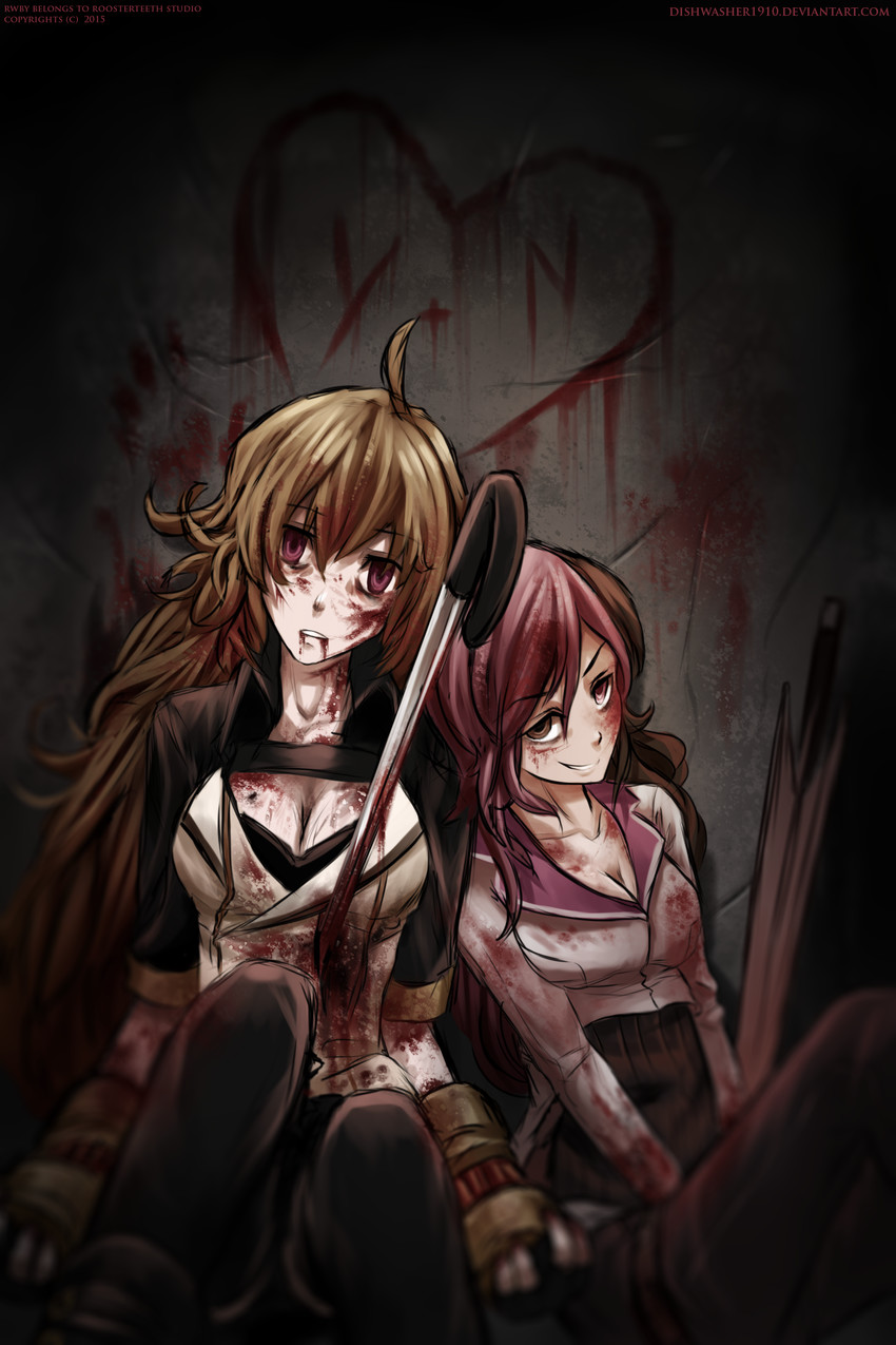 yang xiao long and neopolitan (rwby) drawn by dishwasher1910
