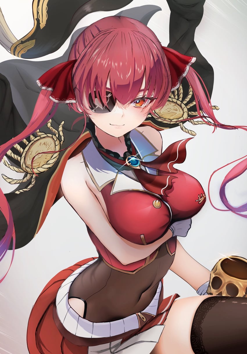 houshou marine and dokuro-kun (hololive) drawn by tk@illustration