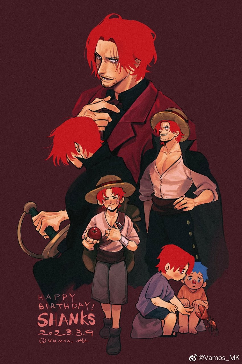 shanks and buggy the clown (one piece) drawn by vamos_mk