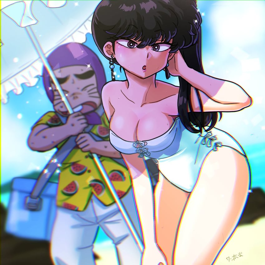 kunou kodachi and sarugakure sasuke (ranma 1/2) drawn by wanta_(futoshi)