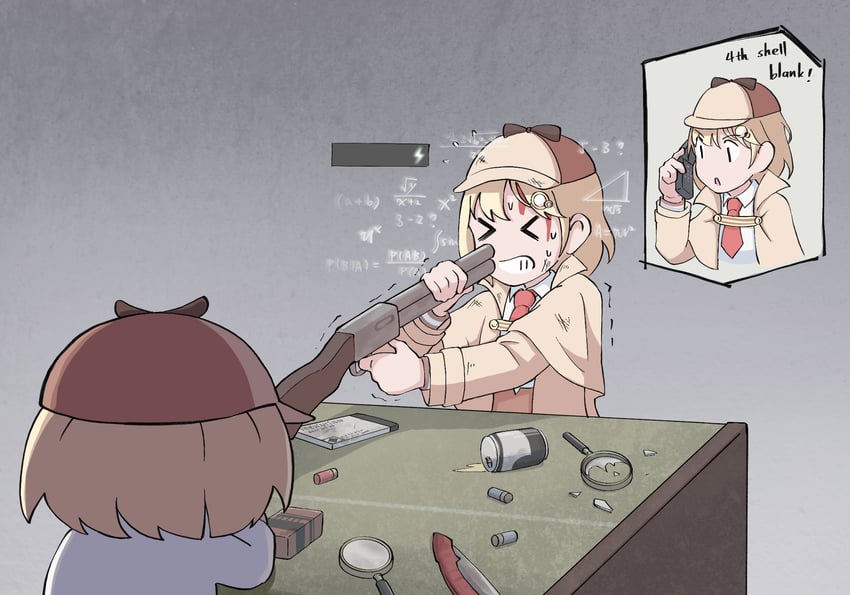 watson amelia and smol ame (hololive and 2 more) drawn by jhgardener