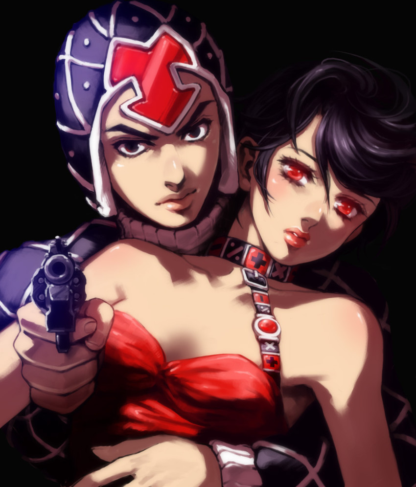 guido mista and trish una (jojo no kimyou na bouken and 1 more) drawn by tetsukuzu_tetsuko
