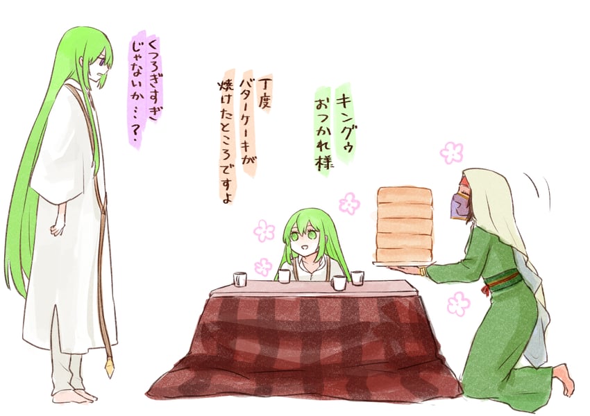 enkidu, kingu, and siduri (fate and 1 more) drawn by himeko_(nico6v6pachi)