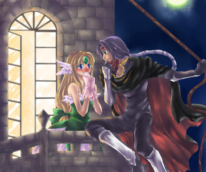 riesz and hawkeye (seiken densetsu and 1 more) drawn by nakamasomo