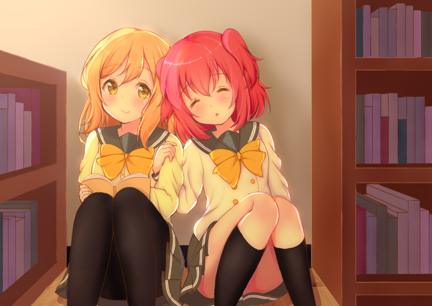 kunikida hanamaru and kurosawa ruby (love live! and 1 more) drawn by take23_(takeniisan_pana)