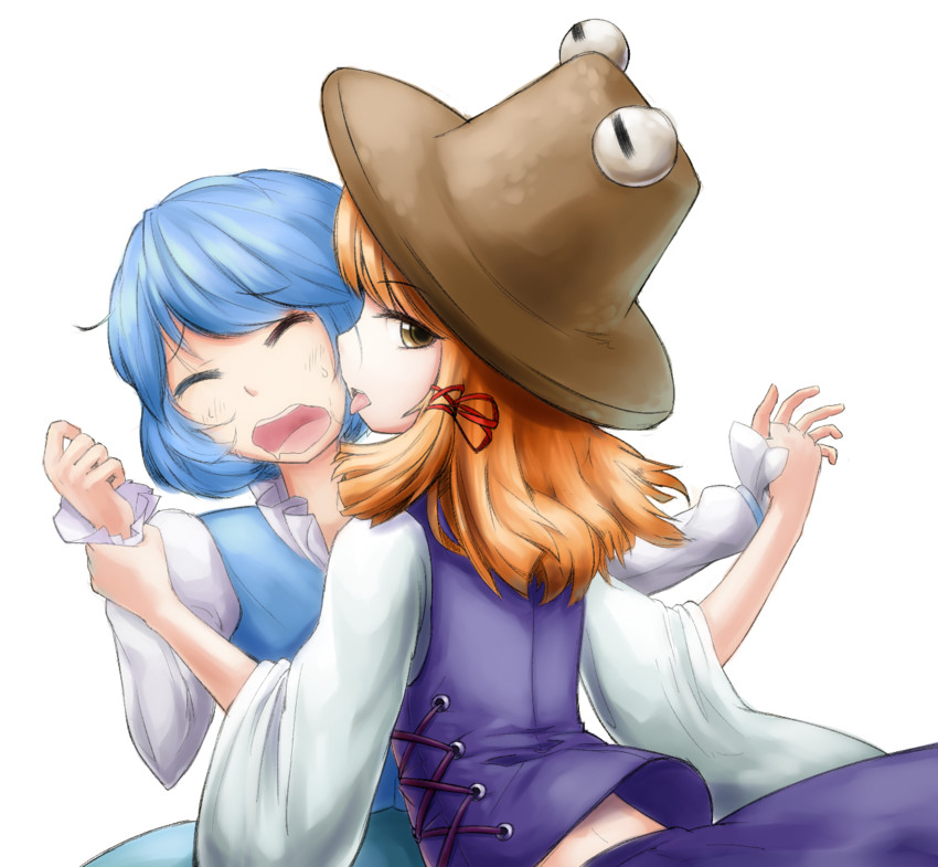 moriya suwako and tatara kogasa (touhou) drawn by mo_ne