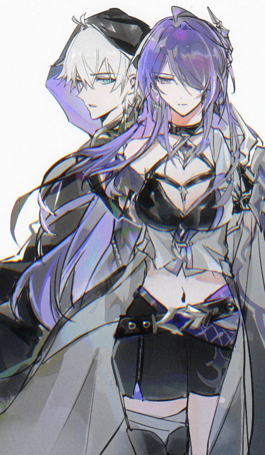 acheron and phainon (honkai and 1 more) drawn by qieazhibingjiling